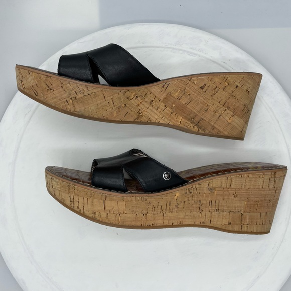 Sam Edelman REID Platform Cork Wedge Slide Sandals 9.5 - Picture 6 of 10